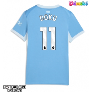 Manchester City Jeremy Doku #11 Dámské Domácí Dres 2026-27 Krátký Rukáv